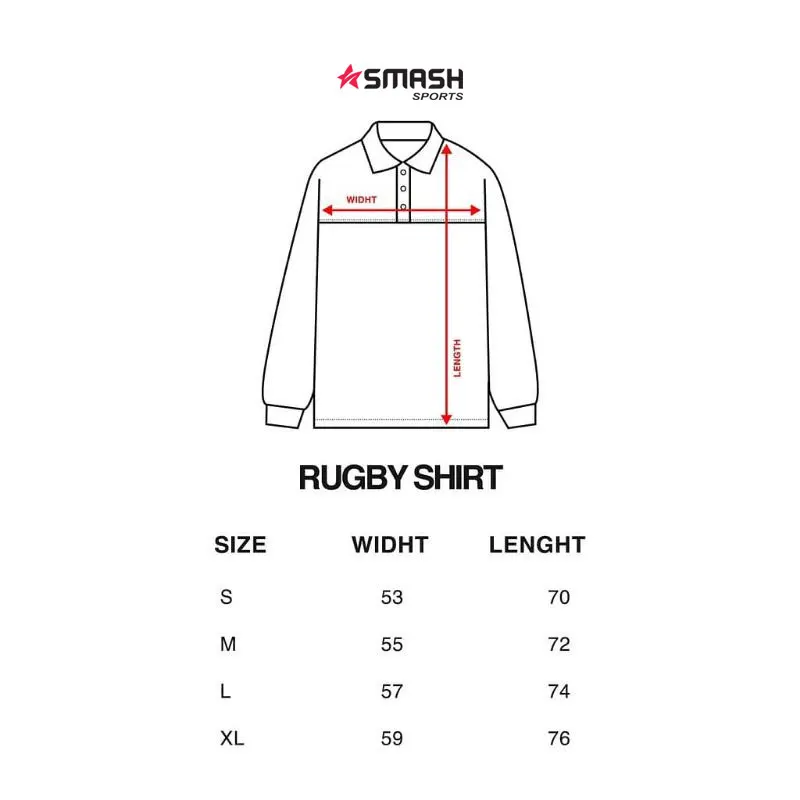 Good Quality Rugby Shirt Custom Stripes Embroidery Logo Long Sleeve