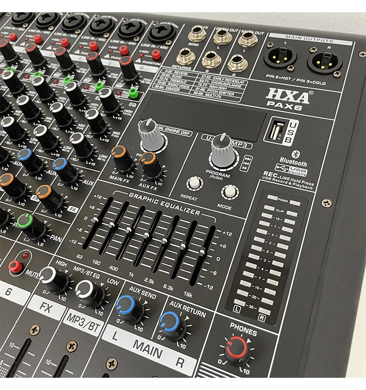 Professional 6 Channels Power Amplifier Mixer With Power Amplifier With Mixer Console Buy