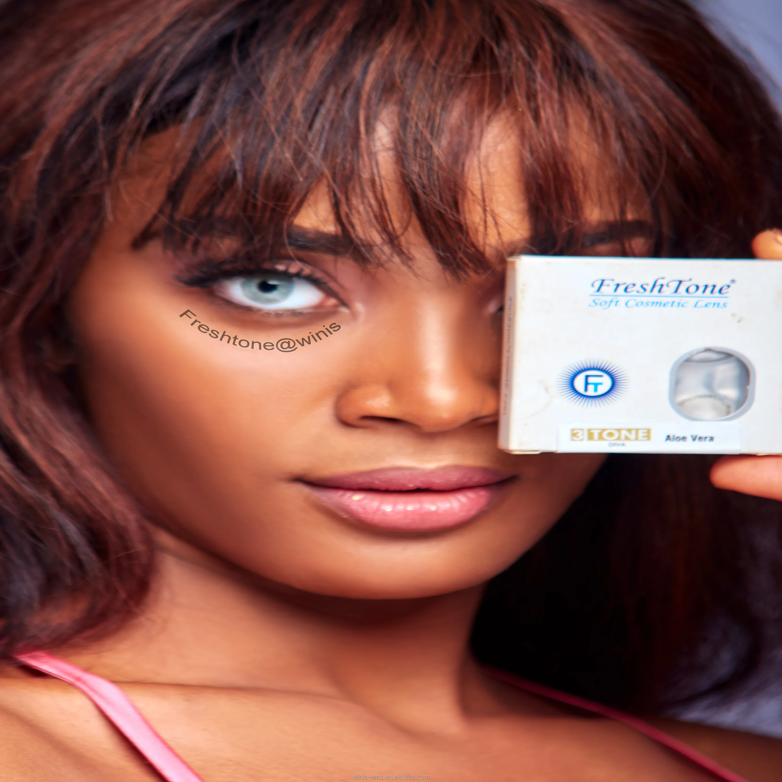 Цветные контактные линзы FreshTone Diva Aqua Marine 3 тона без