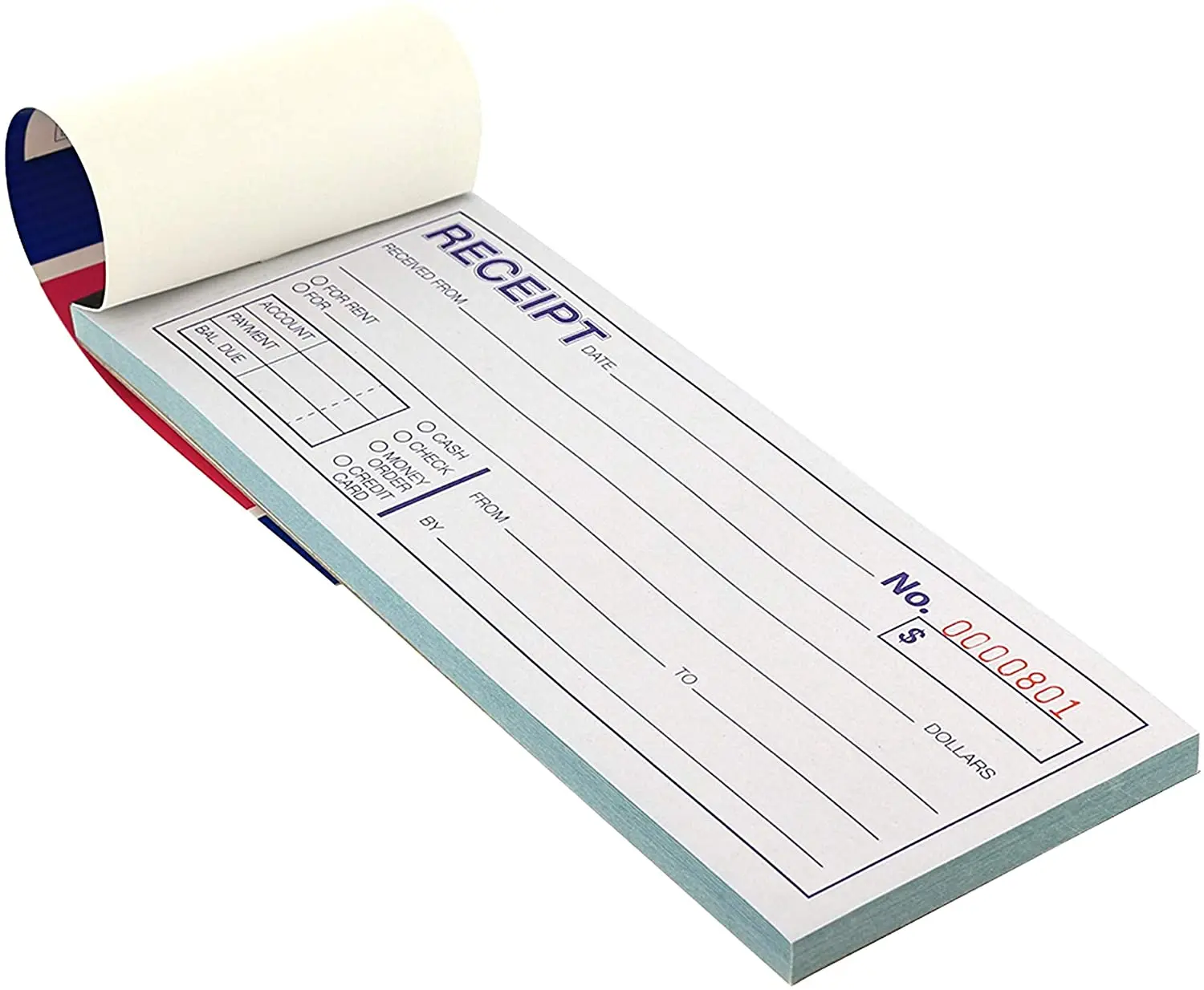 Colorful NCR Carbonless Receipt Book Print  Restaurant Hotel Bills
