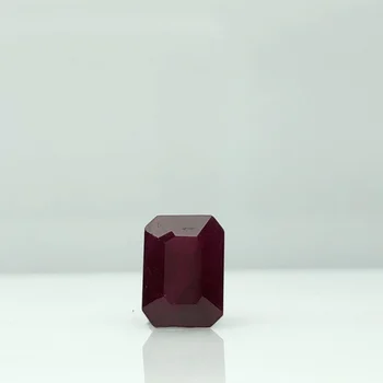 Best Red Mozambique Octagon 1 cts Top Natural Ruby for Platinum Wedding Ring or Pendant by TAKAT - Rare & Unique gems