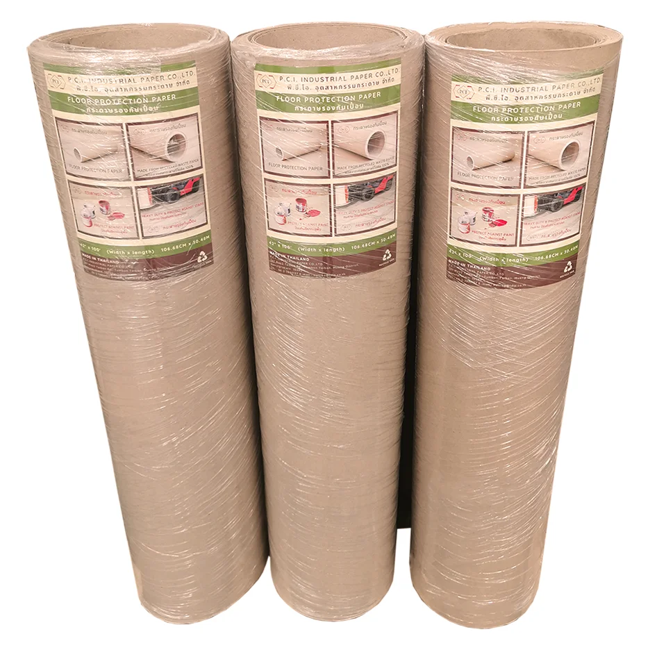 P.C.I. Industrial Paper Cardboard Masking Paper Supplied in Roll for Floor Protection Against Paint Drops