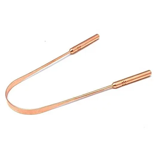 Latest Pure Copper Tongue Cleaner Reusable Tongue Scraper Cleaner