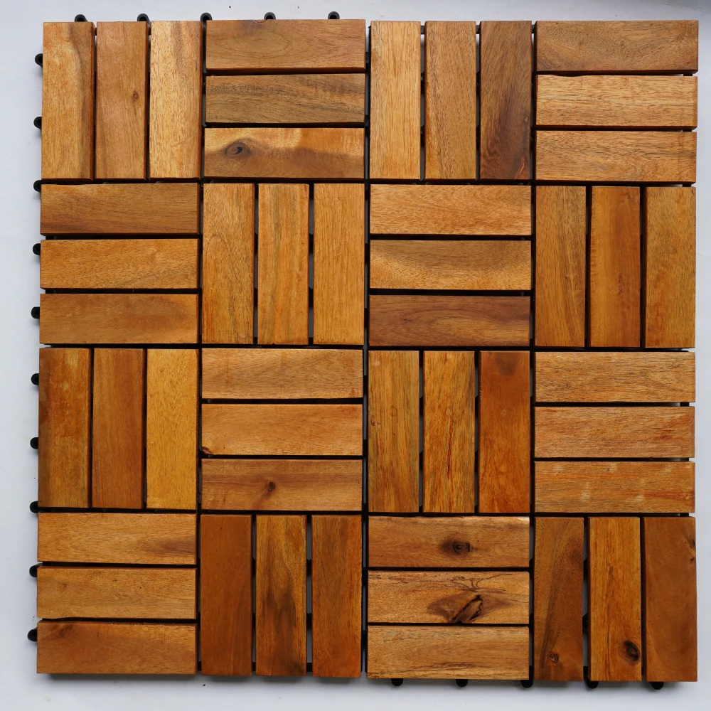 Interlocking Deck Tiles Acacia Wood Patio Tiles For Both Indoor And