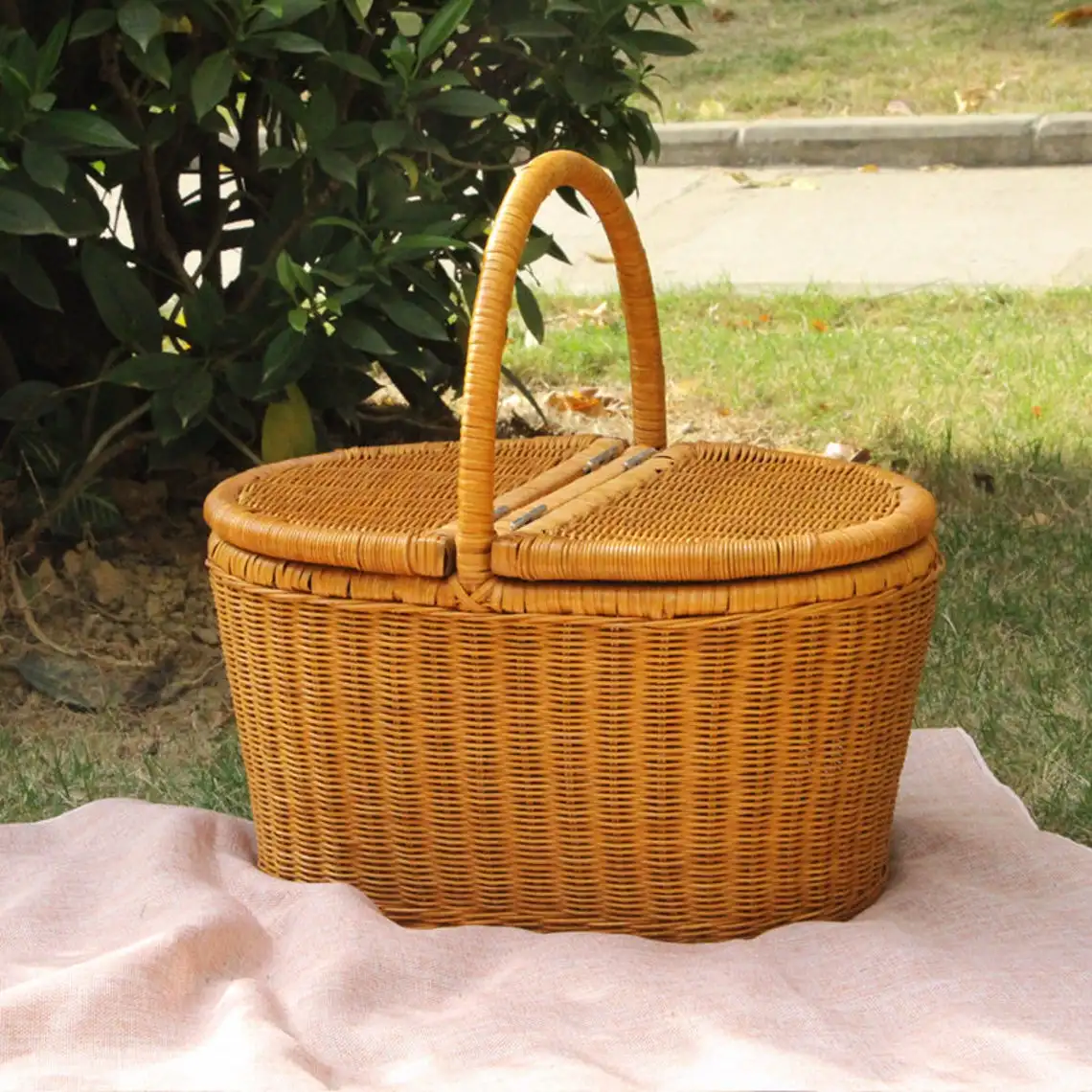 Picnic Basket Number Vga Pc27 Handmade Bamboo And Rattan Materials