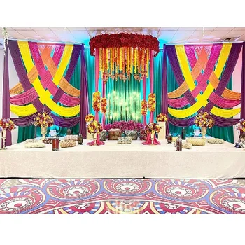 Punjabi Backdrop Setup For Jaggo Night Mehndi Stage Decor Multi Color ...