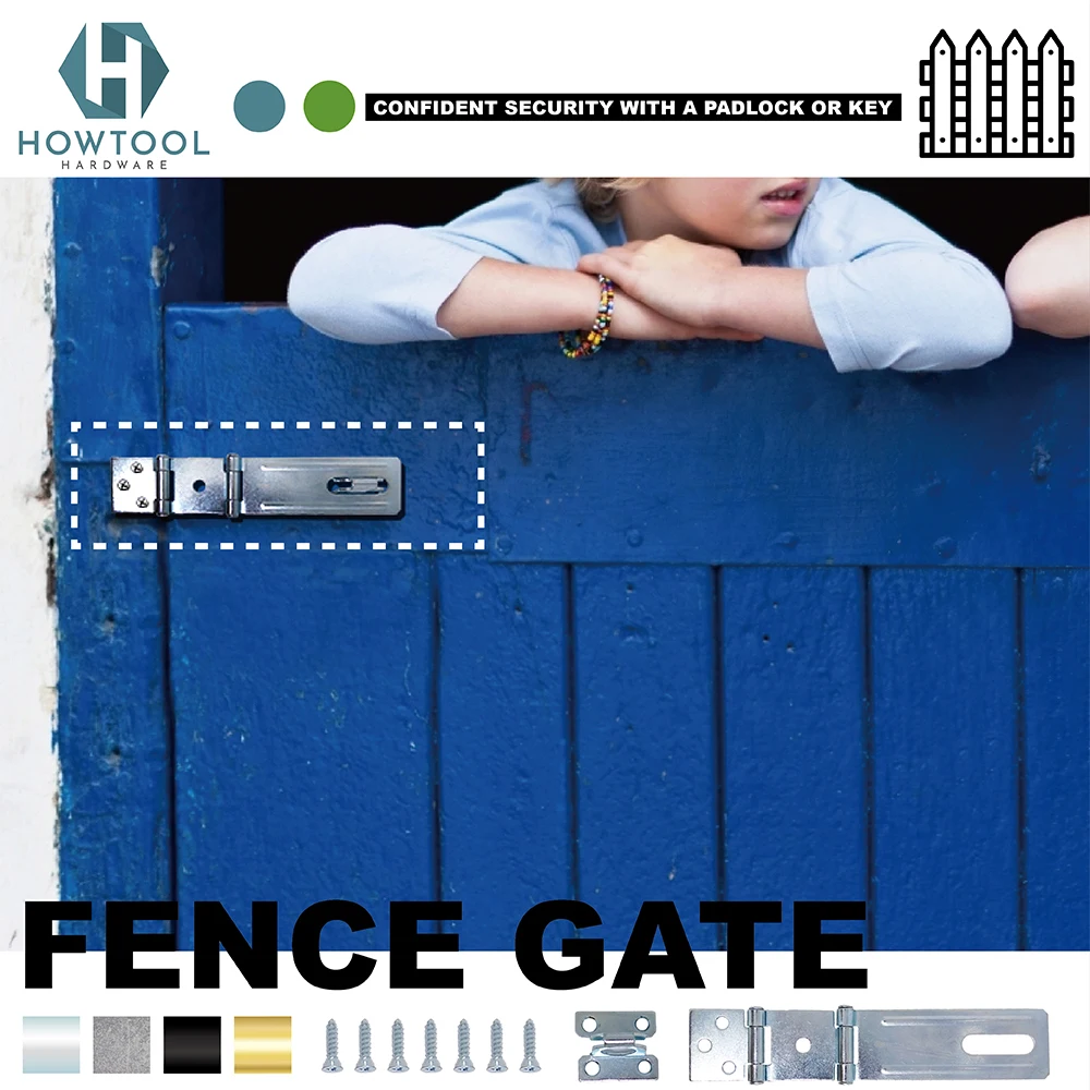 Fixed Staple Double Hinge Safety Hasp,31/2" Or 41/2" Buy Padlock