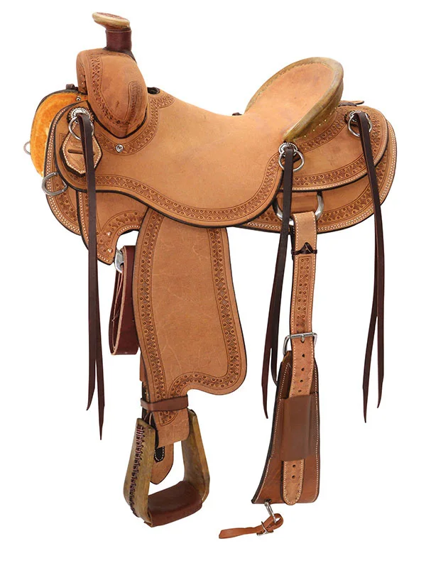Y&Z Premium Leather Wade Western Horse Saddle Tack Set Size 14" to 18" 