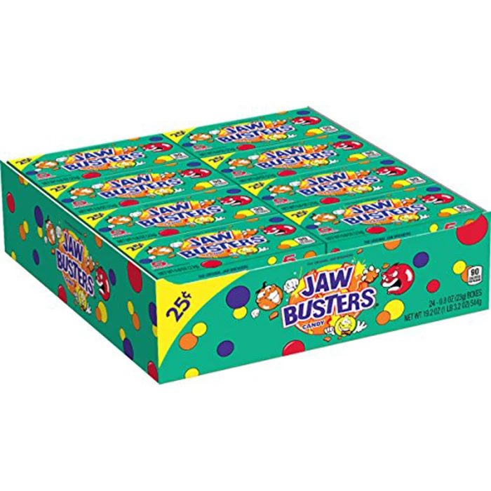 Jaw Busters Hard Candy,0.8 Ounce Box,Pack Of 24 Buy Candy (boiled