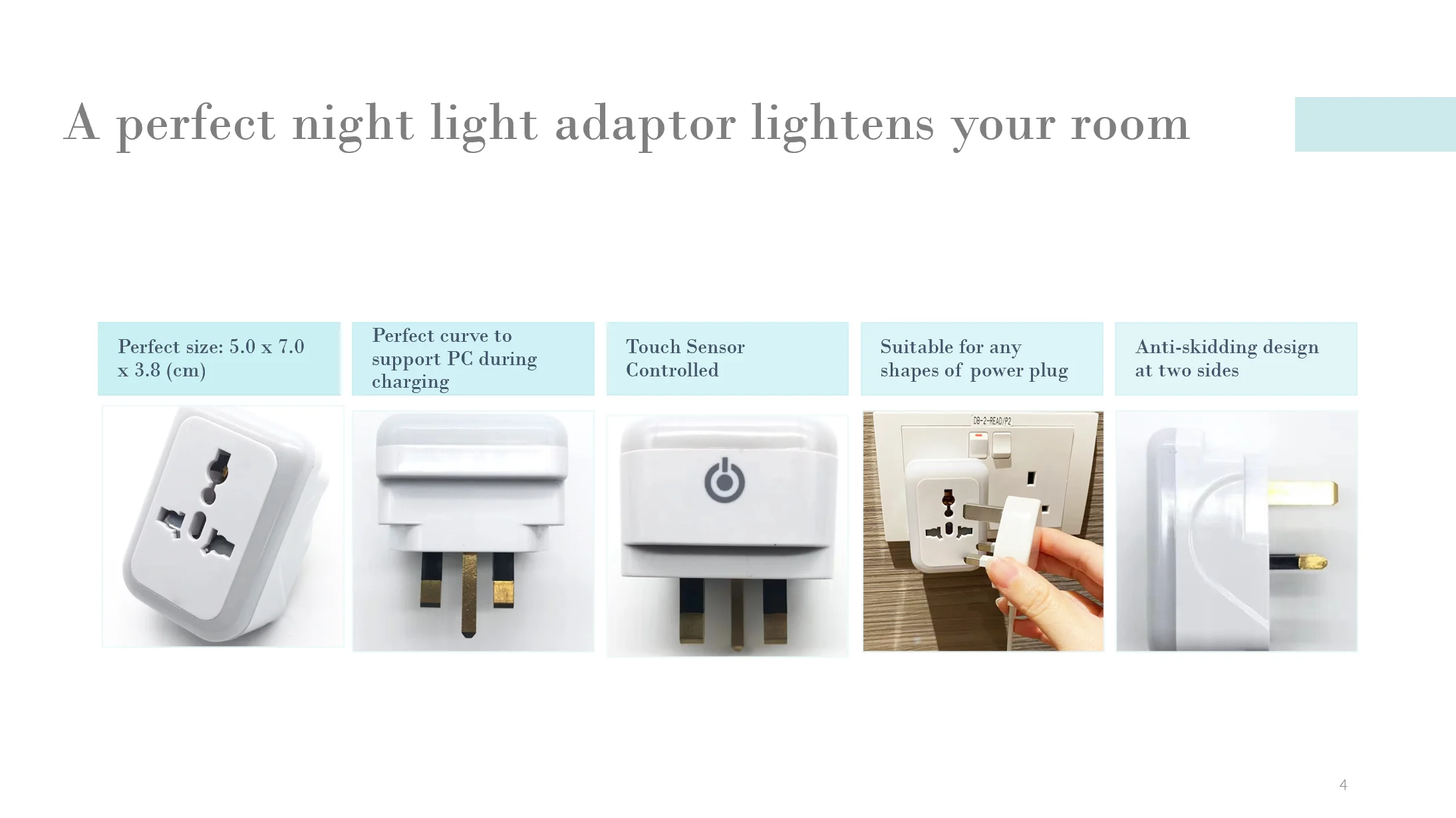3 Brightness Touch Sensor Controlled Led Day Light Colour Light Night