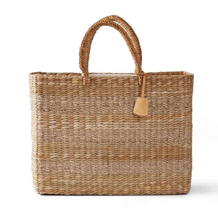 Trendy 2022 Handwoven Natural Eagrass Beach Bag Tote Bag For Ladies ...