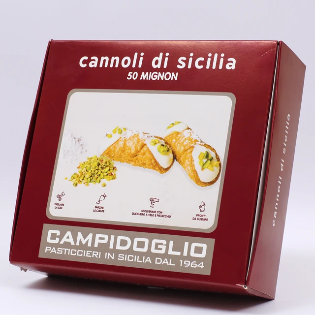 Italian Mini Sicilian Cannoli Kit 50pcs Crunchy Cheese Cream Dessert ...