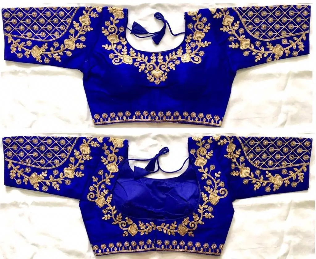 Bulk Exporter of Latest Fancy Designer Festival Wear Puff Sleeve Boat Neck Blouse