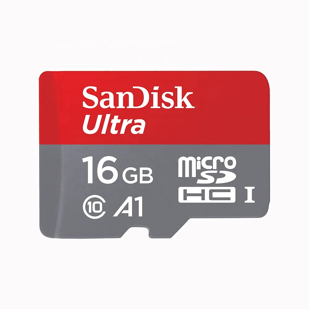 
 Оригинальная карта памяти Micro SD SanDisk Ultra UHS-I A1 класс 10 16 Гб  