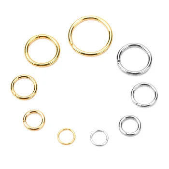 Wholesale Stainless Steel Open Jump Rings Strong Split Rings Connectors For DIY Jewelry Chainmail Making