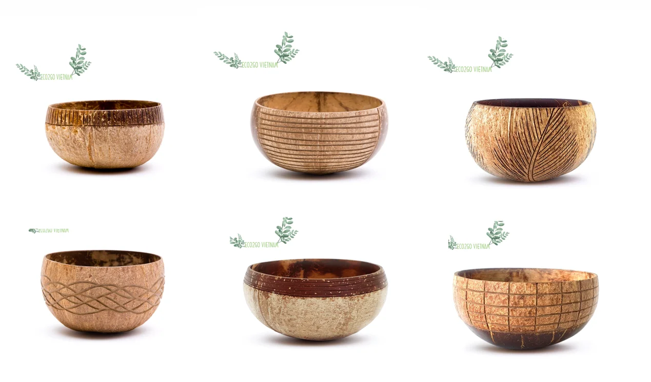 Sustainable Biodegradable Natural Coconut Shell Bowls Using for Fruit ...