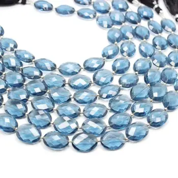 Lot De 25 Perles En Quartz Bleu Facetté - Diamètre 10 Mm - Fond De Stock