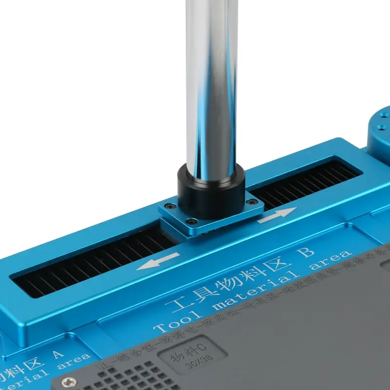 Multifunctional Aluminum Alloy Pad Microscope Base Soldering Mat With Slide Base and Screwdriver Holder for PCB Motherboard