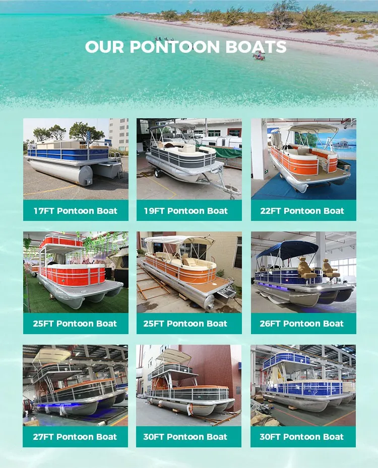 Luxury Mobile Pontoon Boat With Bathroom & Kitchen - Custom 17' 5 ...