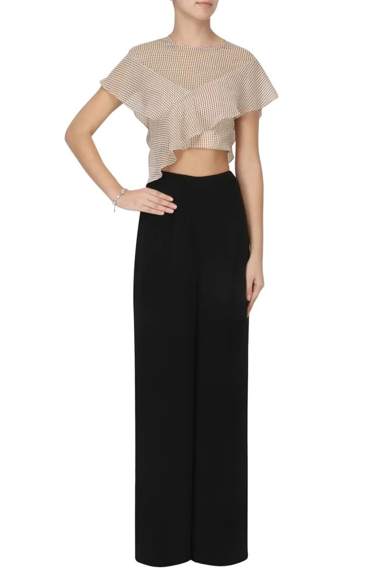 Plazo Pant Crop Top Party Ethnic Wear 
