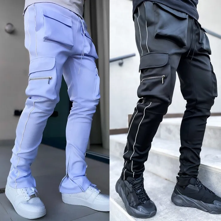 Mens Cargo Pants Gyms Fitness 