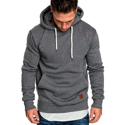grey hoodie men
