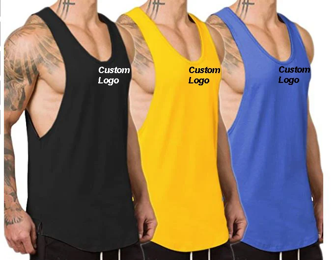 Summer Custom Logo 100 Cotton Muscle Sleeveless Quick Dry Running