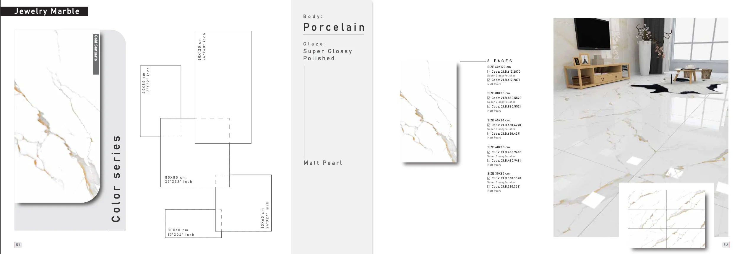 High Quality Floor Tiles 60x120 High Gloss Polished Porcelain Tiles Tiles Porcelain For Walls