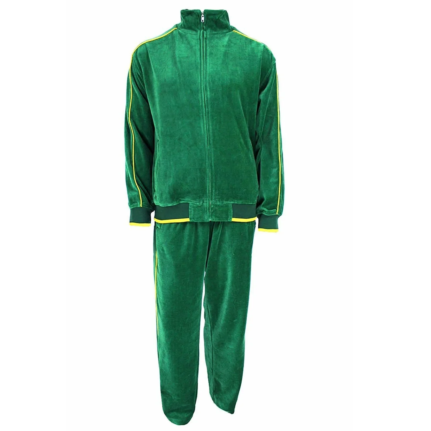 green velour tracksuit mens