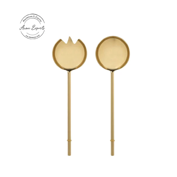 Небольшой матовый латунный Сервировочный набор от производителя, предназначенный для использования в качестве щипцов для подачи салата