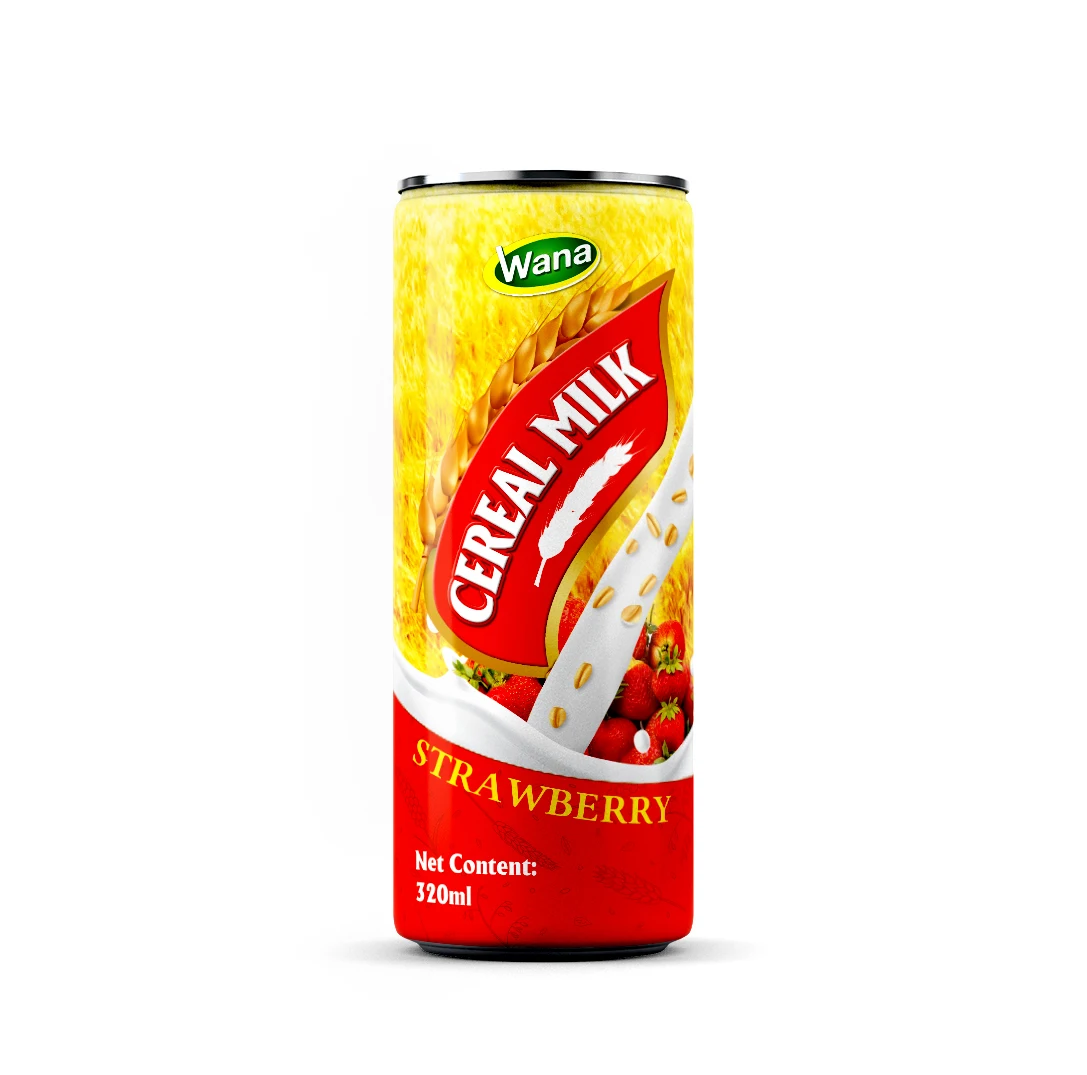 OEM Grape Flavored in Cereal Milk Drink 320ml Canned - Vietnam Beverage Company