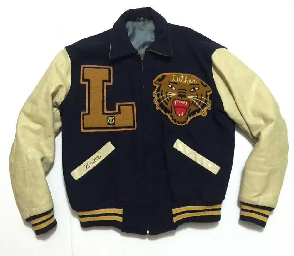 old school varsity jacket