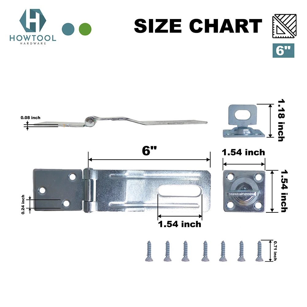 Hasp And Swivel Staple,6 Inch,Stable And Durable Buy Safety Hasp