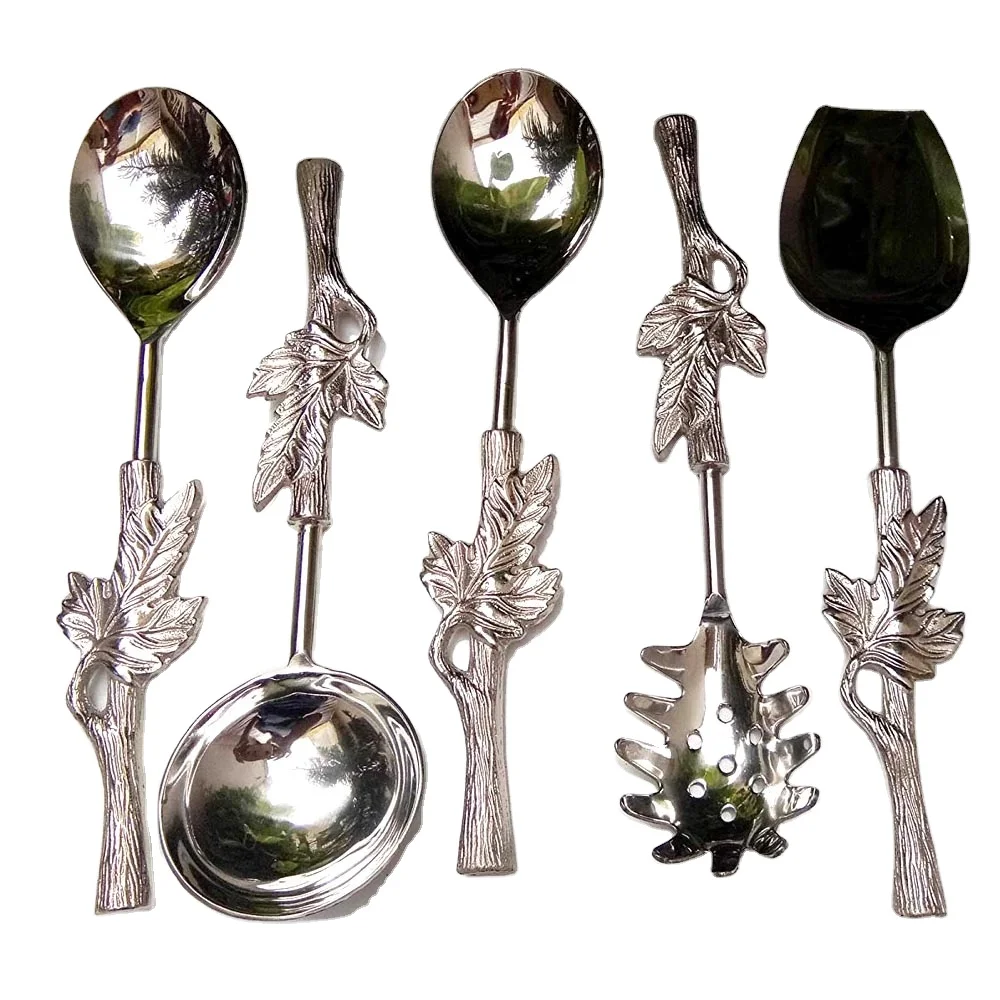 Ствол с листовой Ручкой Сервировочные Ложки
