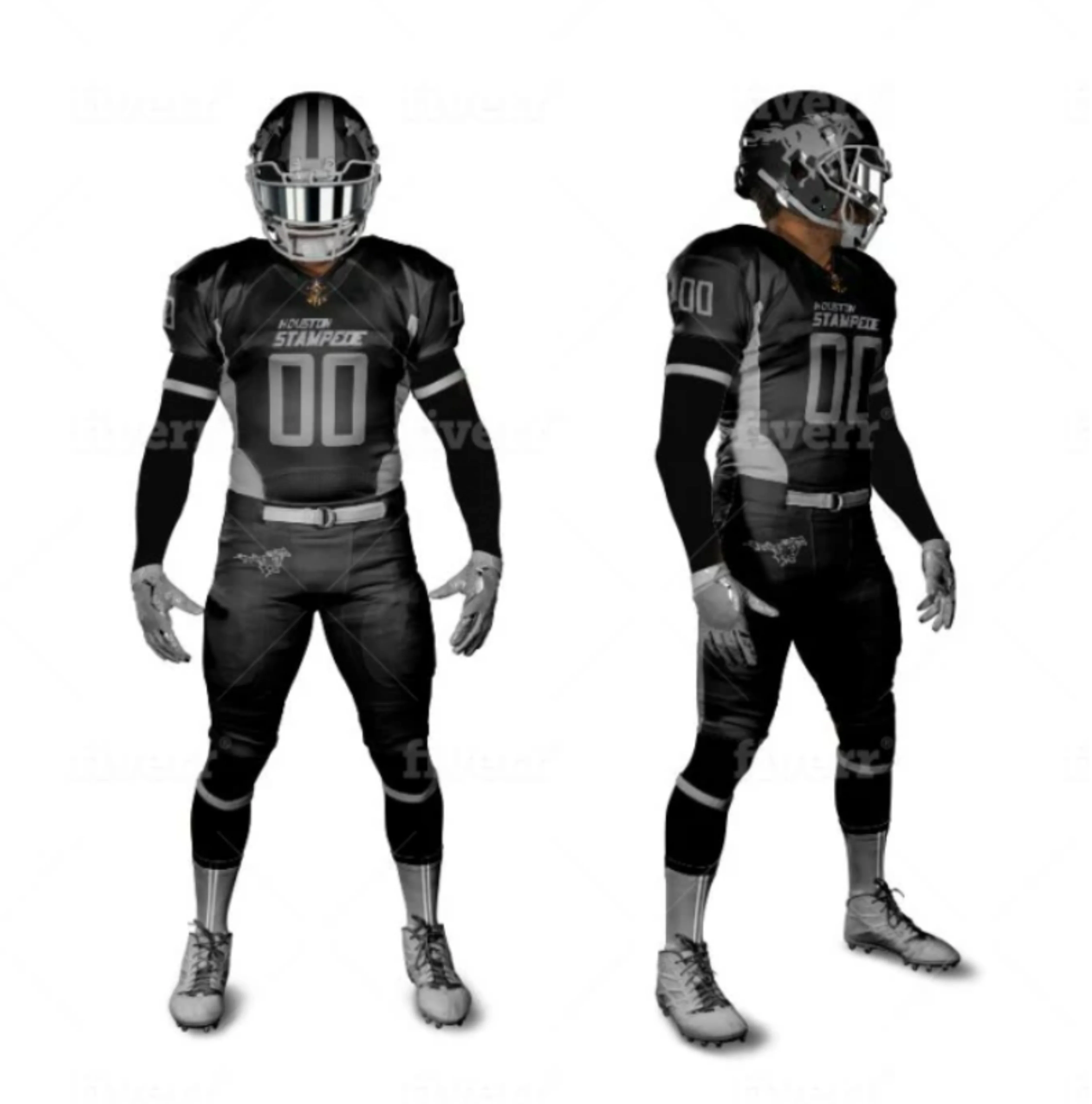 Custom design youth cheap price American football jersey uniform sublimated  tackle twill American football shirt