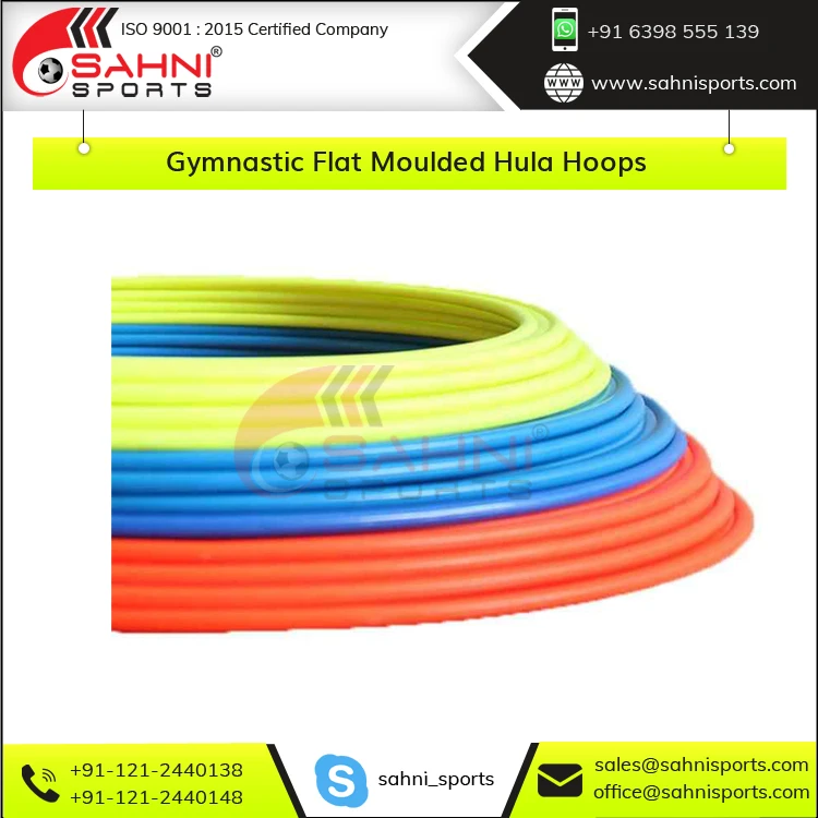 Leading Exporter of Top Quality Hot Selling Gymnastic Flat Durable Plastic Moulded Hula Rings Hoops at Best Price