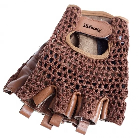 retro crochet cycling gloves