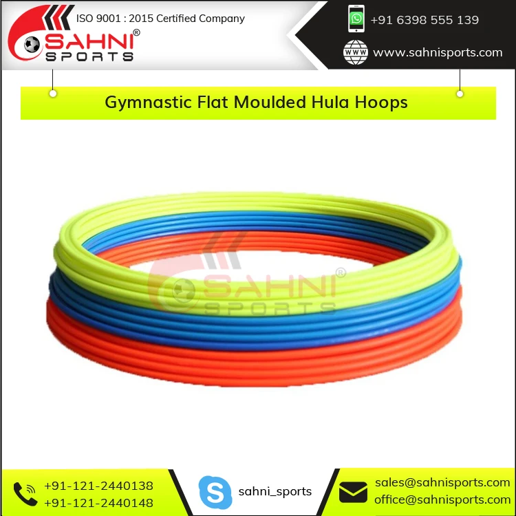 Leading Exporter of Top Quality Hot Selling Gymnastic Flat Durable Plastic Moulded Hula Rings Hoops at Best Price