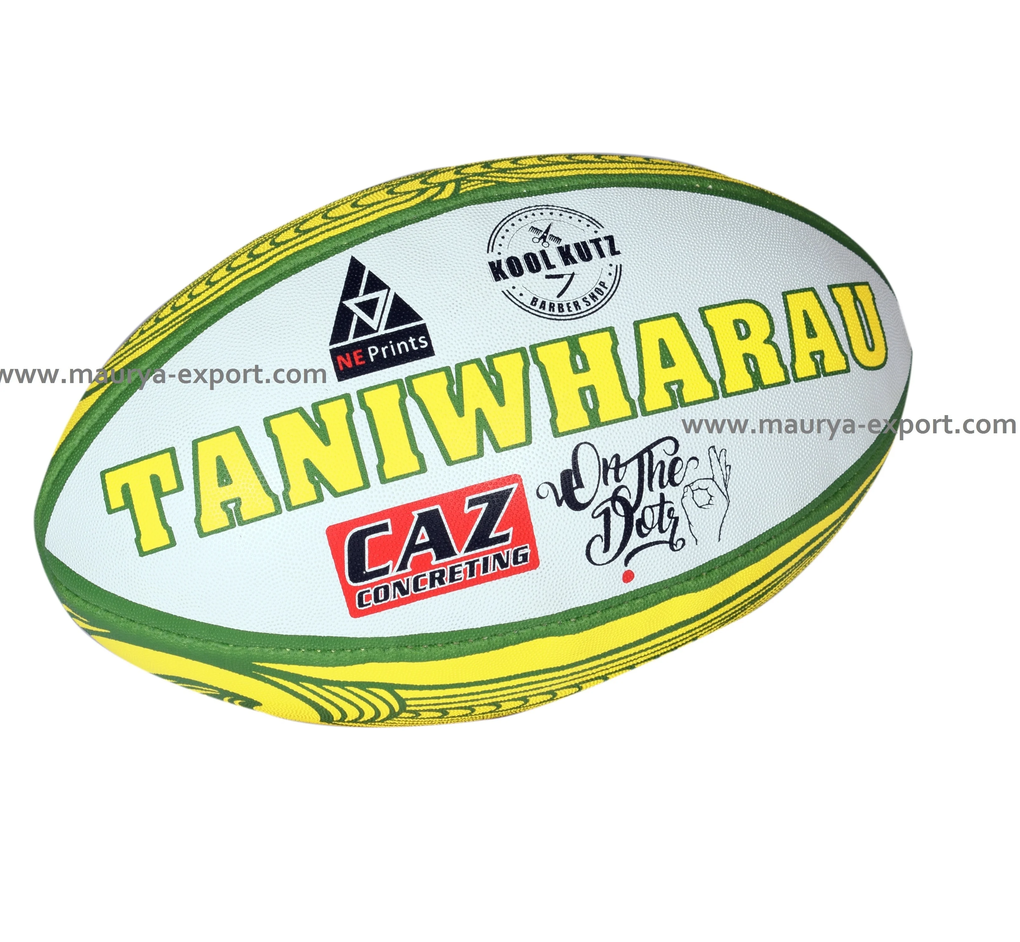 Custom Branded High Grip Synthetic Rubber Rugby Balls Manufacturer Buy Custom Printed Rugby