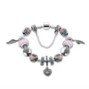 Bracciale Charm Delicato da Donna Placcato in Oro Rosa e Bianco