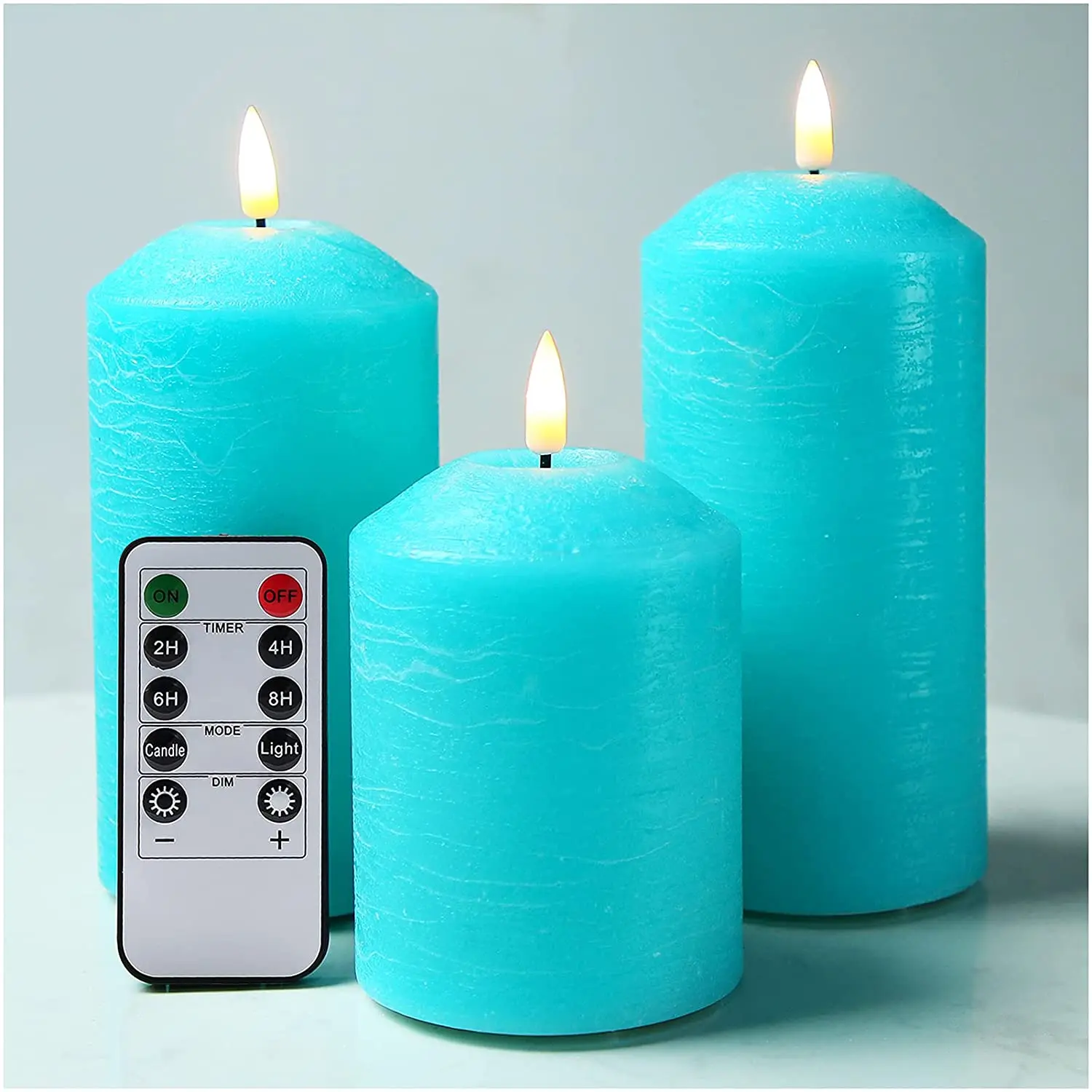 Flickering Flameless Pillar Candles With Remote Timer,Led Battery