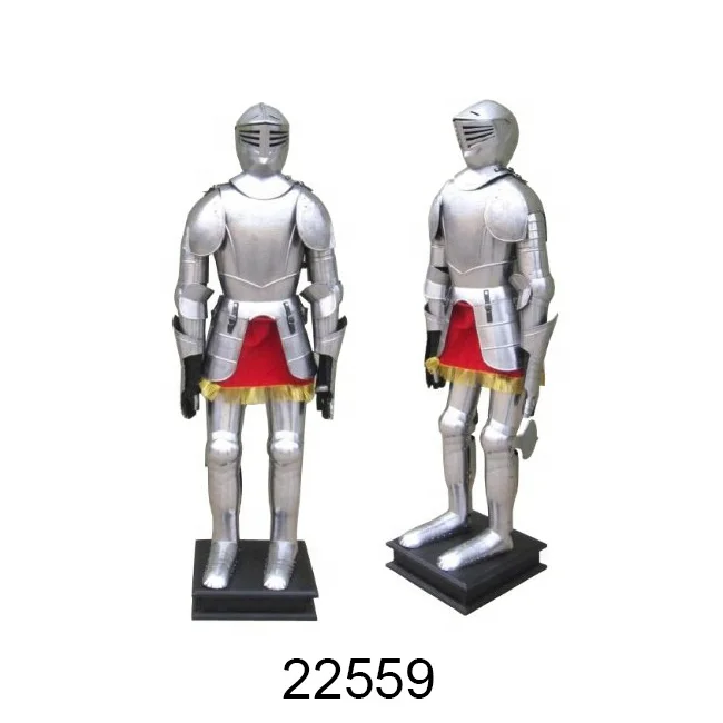 Iron Full Body Armor With Shield & Spair Plain Polished Medieval Armor