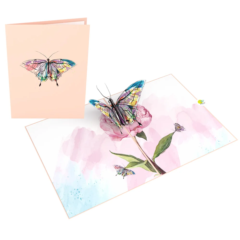 3d Greeting Card Lovely Colorful Butterfly Pop Up Card Buy 3d Thank You Cards Thank You 3d Card 3d Birthday Pop Up Card Product On Alibaba Com