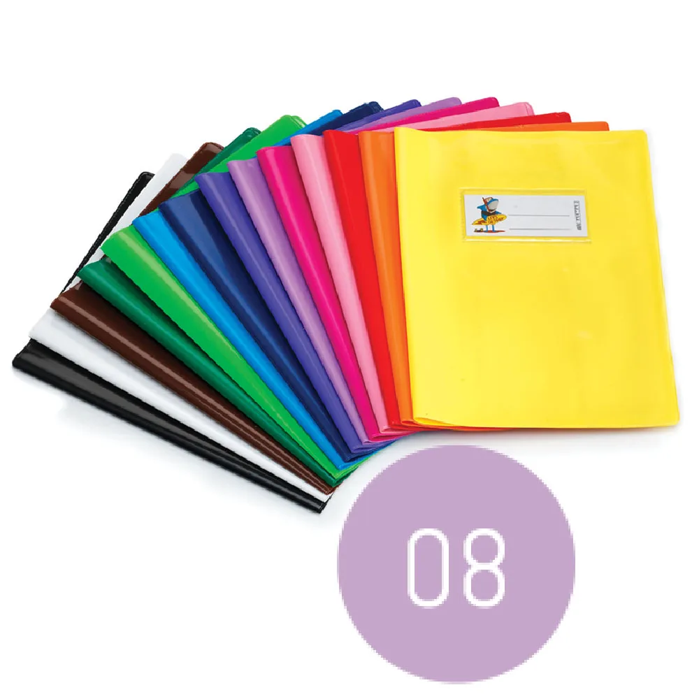 pvc beat a5 exercise book cover with flaps and name tag holder