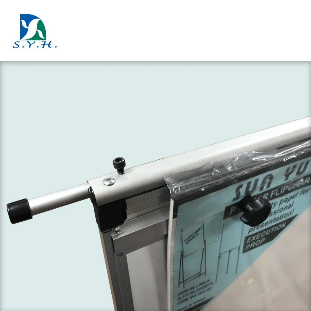 
 Fold black aluminum square tripod stand whiteboard flip chart  