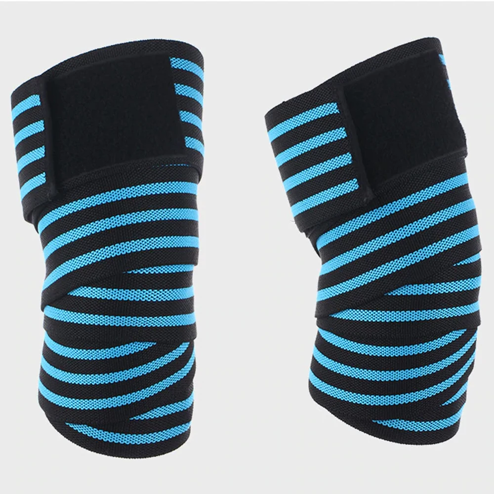 men fitness weight lifting sports knee bandages squats training