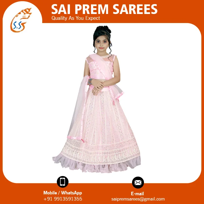 MOREVER - राजस्थानी लहंगा चोली बच्चों के लिए (पिंक (गुलाबी), सिल्क कॉटन - 2  से 3 साल की लड़की) : Amazon.in: फैशन