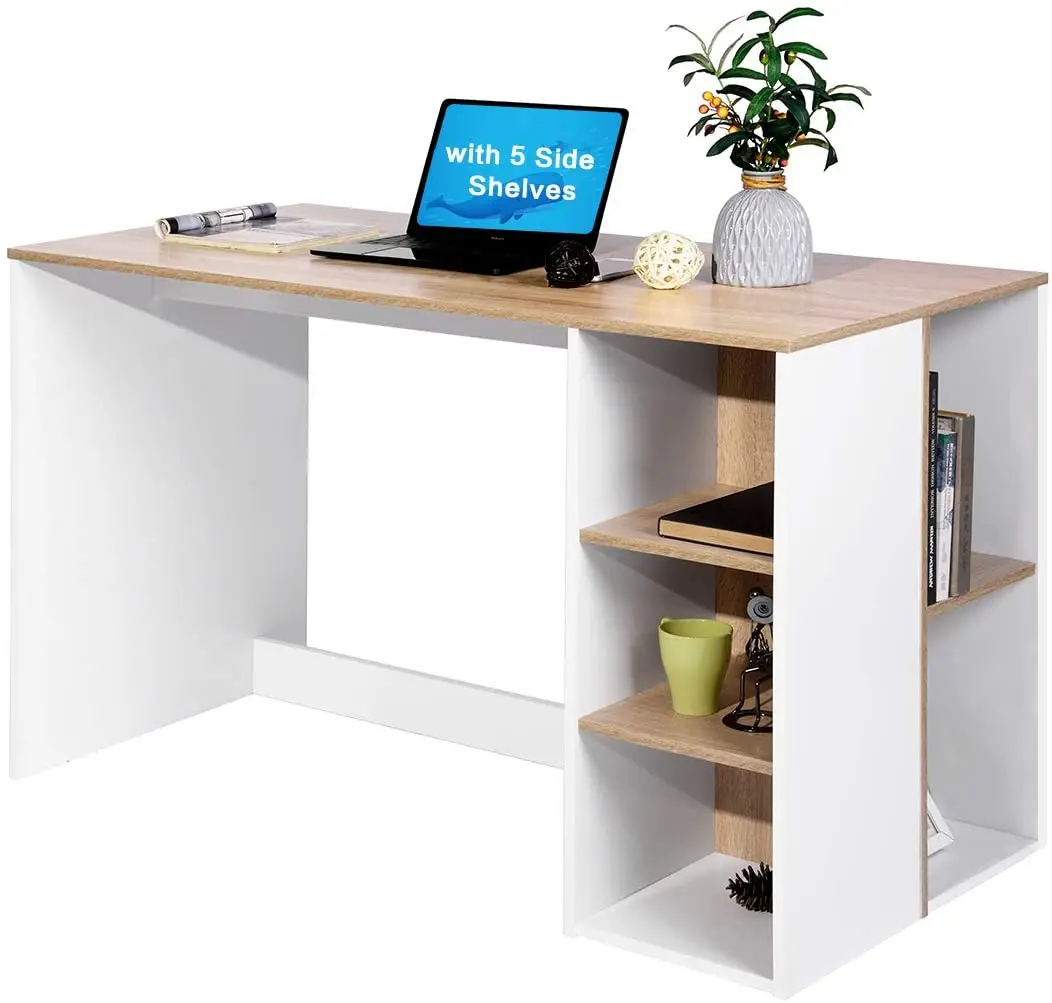 Computer Desk PC Laptop Table Study Workstation Wood Home Office W/Shelf Bedroom 