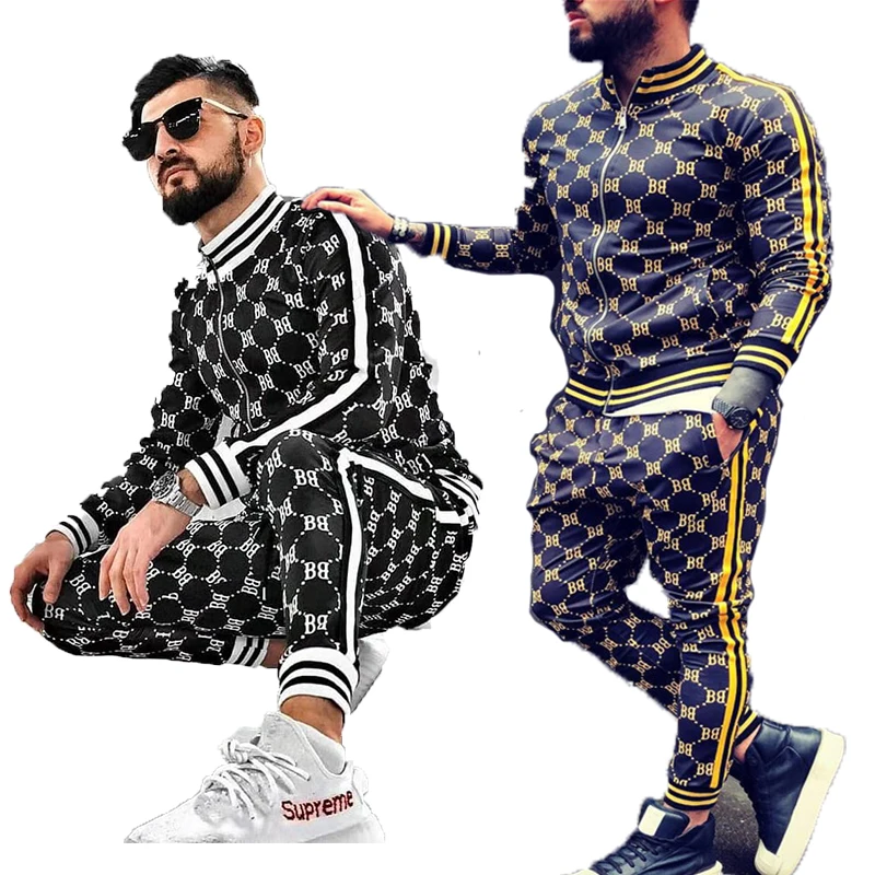 man printed tracksuit