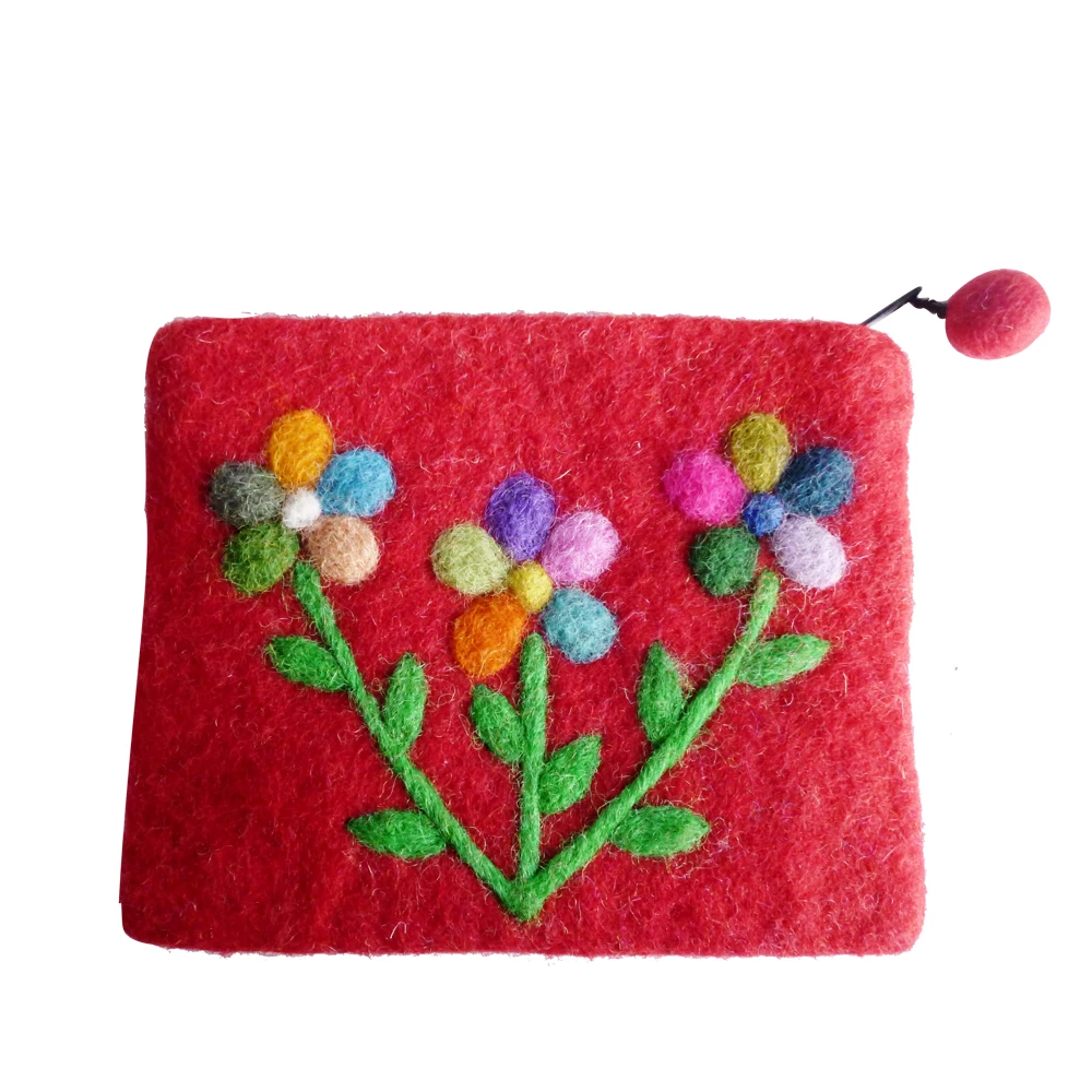 Fancy Felt Purse Merino lana bolso de mano monedero|